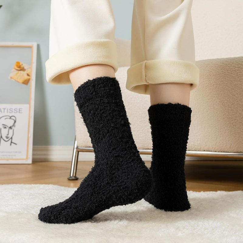 Premillow Womens Fuzzy Socks Fluffy Socks Women Winter Cozy Sock Warm Slipper Home Sleeping Sock for Women - Image 5